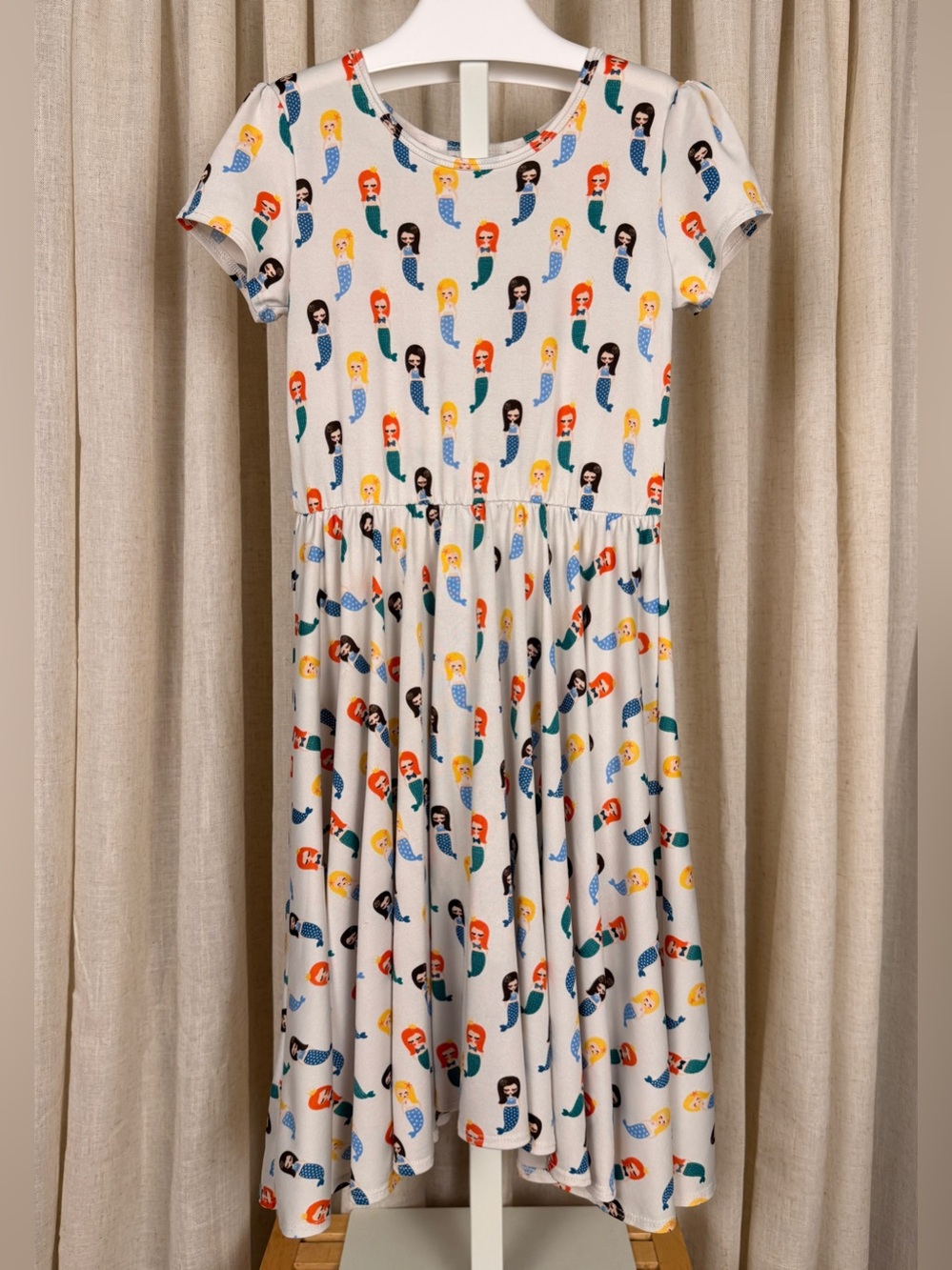 DOT DOT SMILE Whimsical *Mermaid* Print Fit & Flare Twirly Dress 8-10 Years
